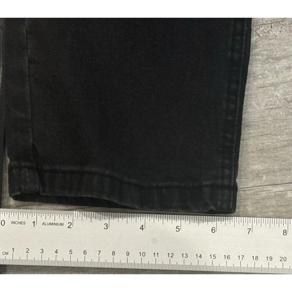 Ring of Fire Mens Black Distressed Straight Stretch Jeans 33x29‎ Mid Rise Grunge